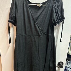 See you Monday Women's Elegant Black Wrap Dress size XL/NWOT A184